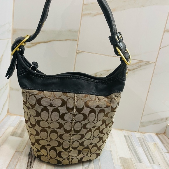 Coach duffle bleeker hobo Signature logo canvas Bag crossbody 11437 - Picture 13 of 16